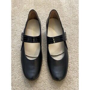 Kumfs "Vail" Black Mary Jane Genuine Leather Balletcore Women’s Size 39 / 8.5